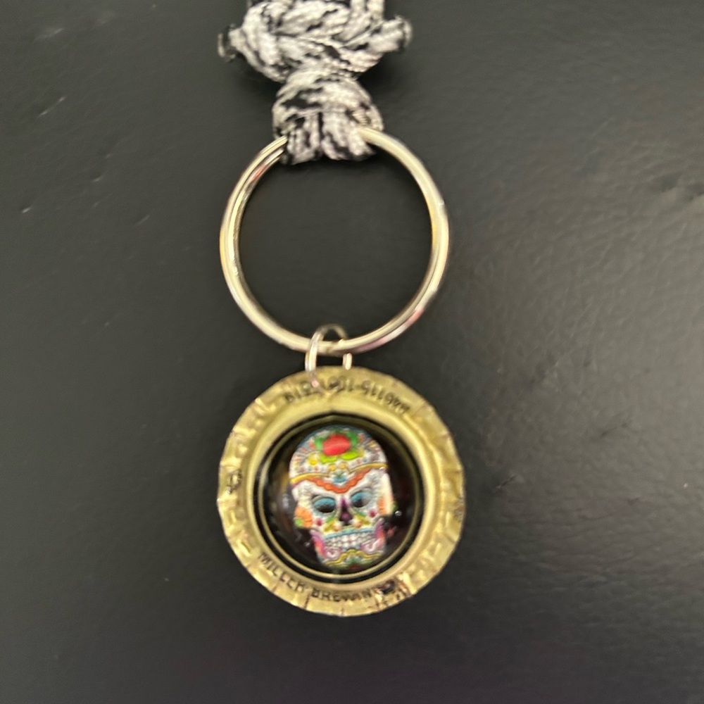 Handmade bottle cap keychain